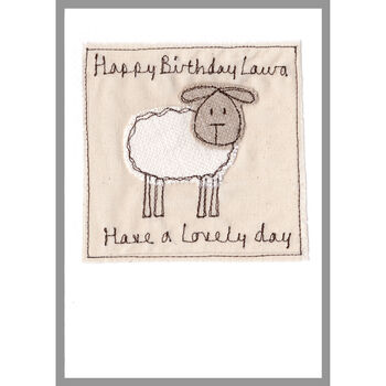 Personalised Sheep Birthday Card For Him Or Her, 9 of 12