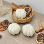 Natural White Pumpkin Candle Halloween Home Decor, thumbnail 6 of 10