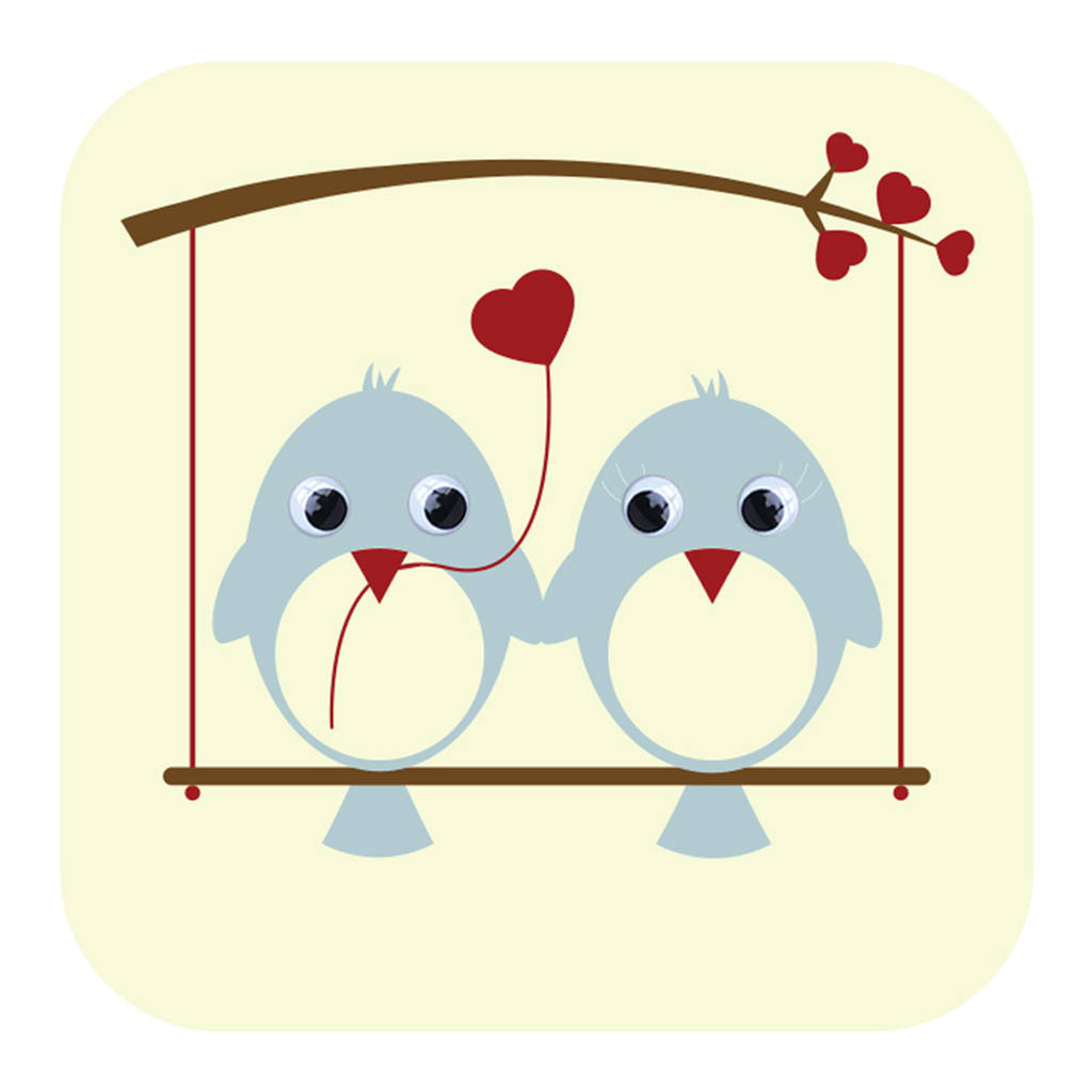 wobbly eyed love birds card by stripeycats | notonthehighstreet.com