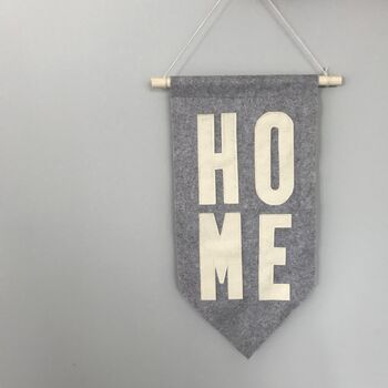 Home Hand Stitched Wool Felt Pennant Flag, 2 of 3