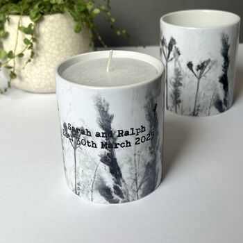 Personalised Candle Pot With Wildflower Meadow Print, 6 of 12