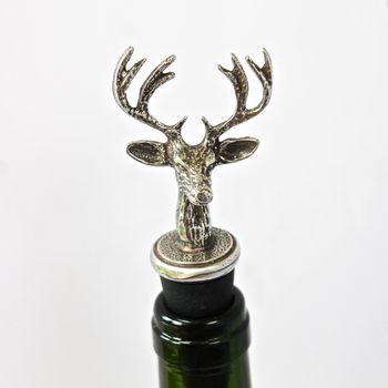 Pewter Stag Bottle Stopper, 3 of 4