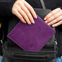 Blue Badge Permit Holder In Purple Italian Leather, thumbnail 1 of 10
