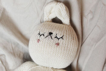 Handknit Smiley Face Bunny, 7 of 7