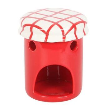 Cherry Jam Jar Oil Burner And Wax Warmer, 4 of 5