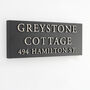 Personalised House Sign With Wood Effect Lettering, thumbnail 1 of 12