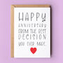 'The Best Decision' Anniversary Card, thumbnail 1 of 2