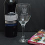 Coat Of Arms Engraved Wine Glass, thumbnail 1 of 4