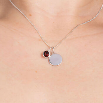 Sterling Silver January Birthstone Necklace Set, 2 of 9