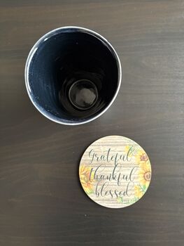 Handmade Porcelain Tumbler With Asemic Script And Graphic Marks, 4 of 5