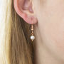 Rose Gold Plated Swarovski Pearl Earrings, thumbnail 1 of 9