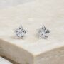 Tiny Sterling Silver Twinkling Star Stud Earrings, thumbnail 3 of 8