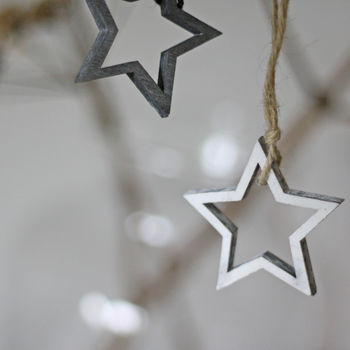 Wooden Star Christmas Decorations, 2 of 6