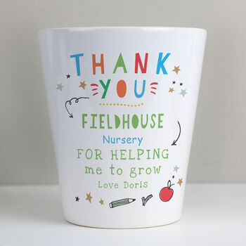 Personalised Thank You Teacher Ceramic Pot, 3 of 4