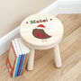 Personalised Kid’s Robin Wooden Stool, thumbnail 2 of 5