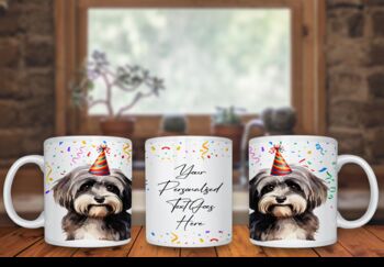 Personalised Havanese Birthday Congratulations Party Mug, 2 of 2
