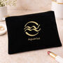 Personalised Velvet Zodiac Star Sign Makeup Bag Birthday Gift For Her, thumbnail 8 of 11