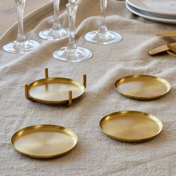 Brass Gold Coasters Anika, 5 of 5
