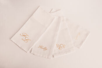 100x Personalised Embroidered Event Napkins, 5 of 8