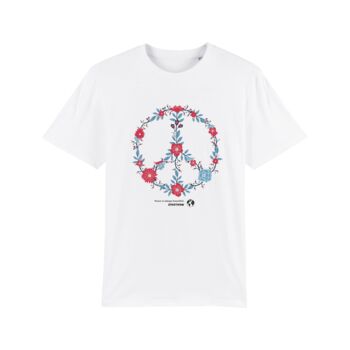 Flower Peace Logo Premium Organic Cotton T Shirt, 3 of 3