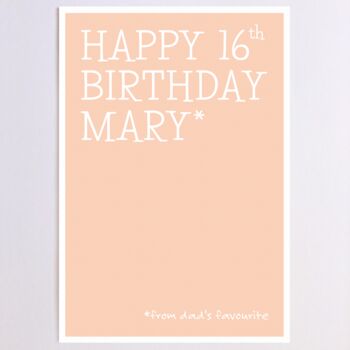 Personalised Favourite Birthday Card, 3 of 10