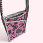 Mini Cross Body Bag | Pink Block Print Floral, thumbnail 4 of 5