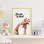 You Are So Loved Giraffe Nursery Print, thumbnail 6 of 6
