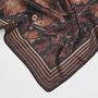 Deco Blooms Black Square Scarf, thumbnail 3 of 3