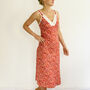 Lacey Nightie In Orange Ditzy Floral, thumbnail 4 of 5