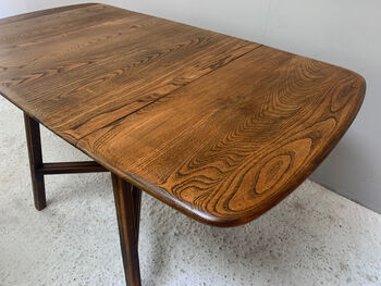 Ercol Mid Century Solid Elm Drop Leaf Table, 10 of 12