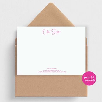 Classic Note Cards Choose Font And Colour, 2 of 10