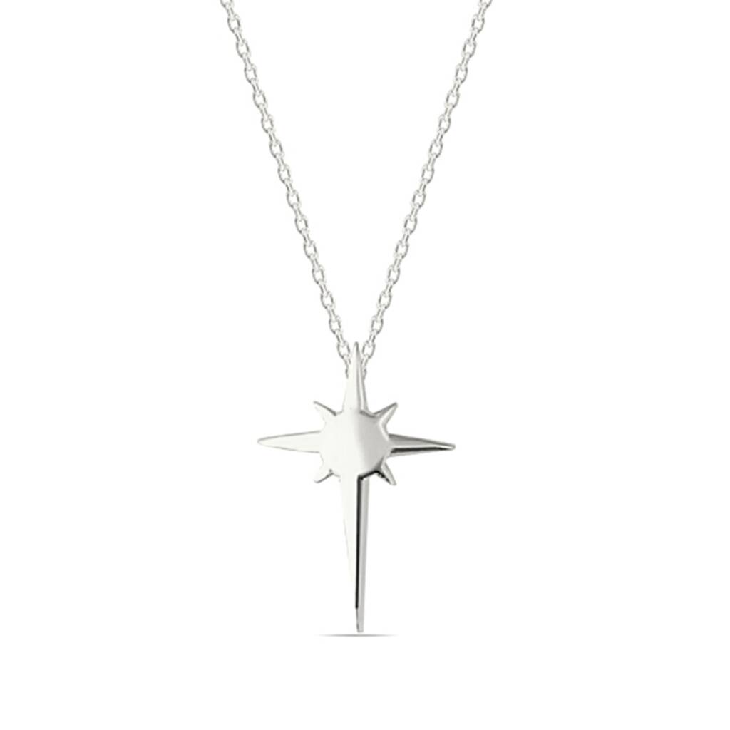 Northern Star Necklace Sterling Silver Gold Plated By Spero London