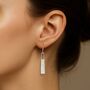 Vintage Textured Sterling Silver Long Drop Earrings, thumbnail 2 of 7