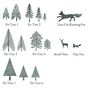 Christmas Rubber Stamps, Fir Tree Stamps, thumbnail 3 of 3