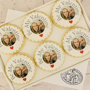 Personalised Edible Photo Valentine's Biscuit Gift Box, 5 of 6