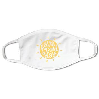 Charity 'Have A Good Day' Positivity Sunshine Face Mask, 4 of 4