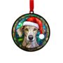 Greyhound In Santa Hat Suncatcher Decoration, thumbnail 6 of 6
