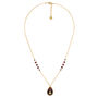 Agate And Gold Drop Pendant Necklace, thumbnail 2 of 3
