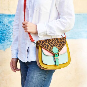 Vaani Multicoloured Saddle Crossbody Bag, 11 of 11