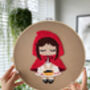 Little Red Riding Hood Punch Needle Hanging Wall Decor, thumbnail 1 of 3