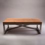 X Shaped Stainless Steel Industrial Coffee Table, thumbnail 2 of 3