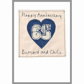 Personalised Heart Wedding Anniversary Card For Him, 9 of 9