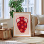 Patterned Red Vase Art Print, thumbnail 5 of 5