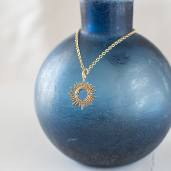 Gold Plated Sun Necklace, 4 of 7
