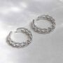 Sterling Silver Curb Chain Cuffs, thumbnail 2 of 6