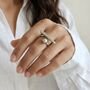 Ball Bar Ring Silver Non Tarnish Waterproof, thumbnail 7 of 8