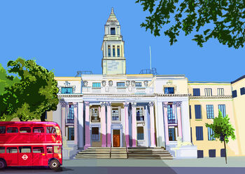 The Old Marylebone Town Hall, West London Art Print, 2 of 2