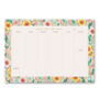 A4 Weekly Planner Desk Pad, Bright Flowers Design, thumbnail 1 of 8