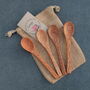 Set Of Four Natural Coconut Wooden Spoons, thumbnail 1 of 4