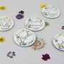 Personalised Vintage Floral Print Hen Party Badge, thumbnail 1 of 3